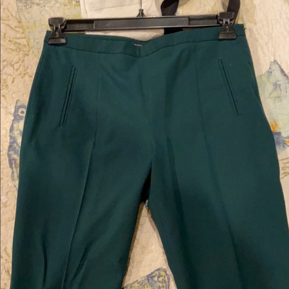 Zara Basic Green Skinny Leg Pants